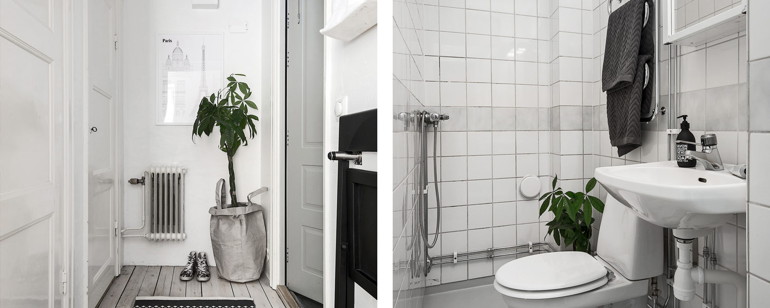 Schwedische Flur und Badezimmer sehr minimalistisch Schwedische Flur und Badezimmer sehr minimalistisch