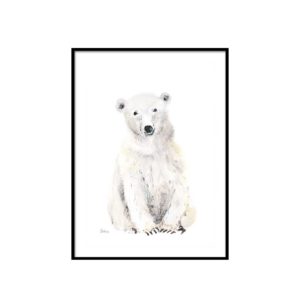 POSTER Polar Bear A4 Kinderposter Polar Bear finnische Deko Poster Nordic Butik