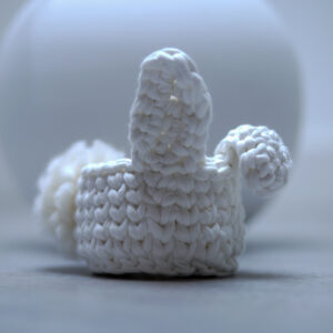 Osterhase gehäkelte weiss