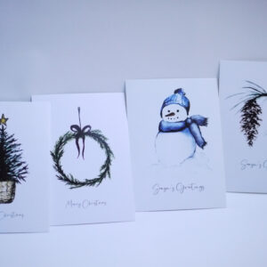 Weihnachtskarten-Set Aquarell