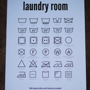 Waschanleitung Laundry Poster