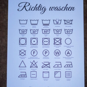 Waschanleitung Poster