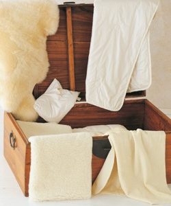 Ruskovilla babydecke organic Kissen Wolldecke Lammfell